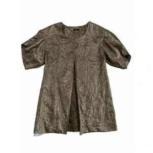 Vera Wang Designer Evening Jacket Silk Gold Cardigan Shiny Women’s UK 42 US 8